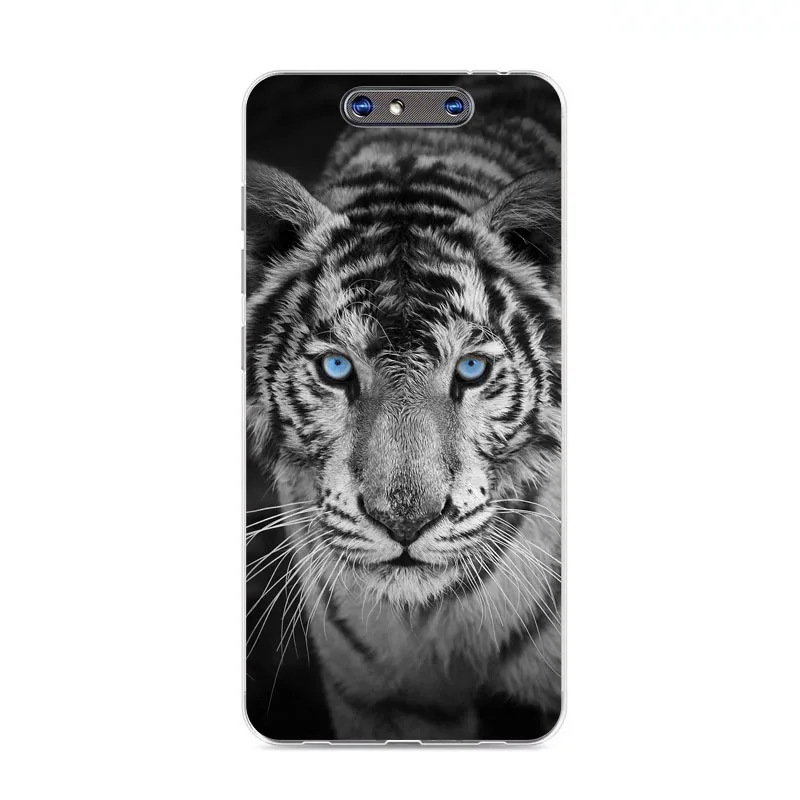 Zte blade v8 Чехол, силиконовый tigon живопись животного Мягкий ТПУ задняя крышка для Zte blade v8 защитный чехол для телефона s оболочка