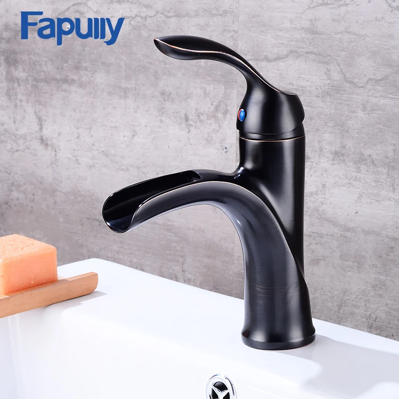 Латунный Смеситель для раковины в ванной комнате водопад|bronze waterfall faucet|bathroom basin