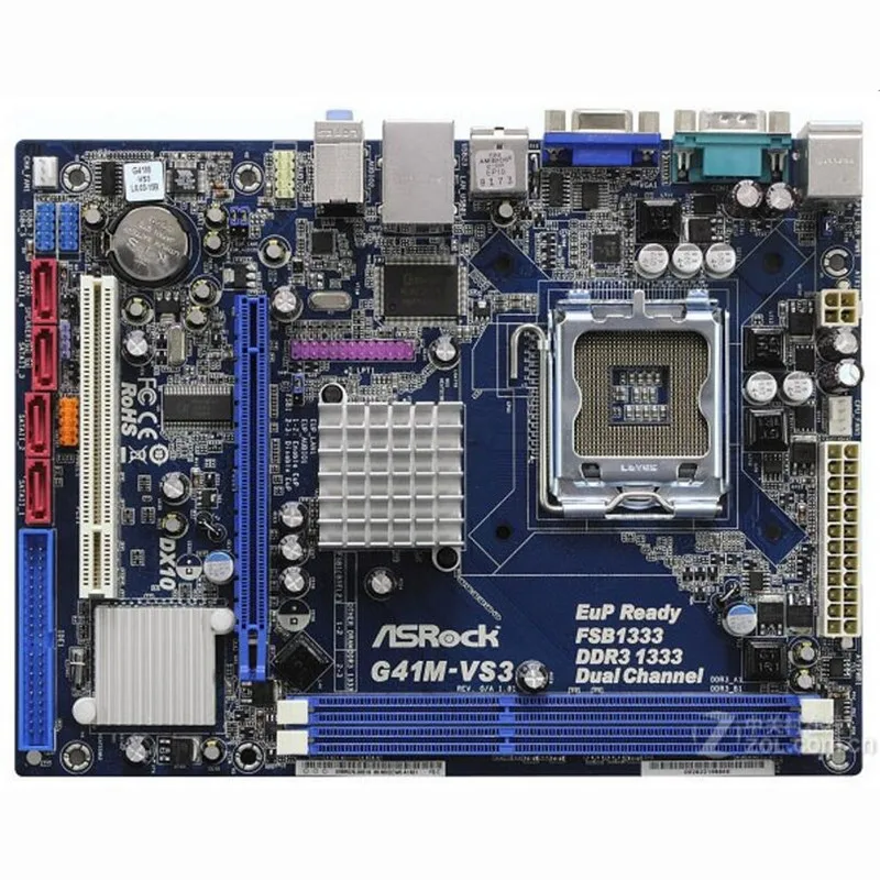 Для материнской платы ASRock G41M VS3 оригинальная б/у рабочего стола G41 LGA775 DDR3 8G SATA2
