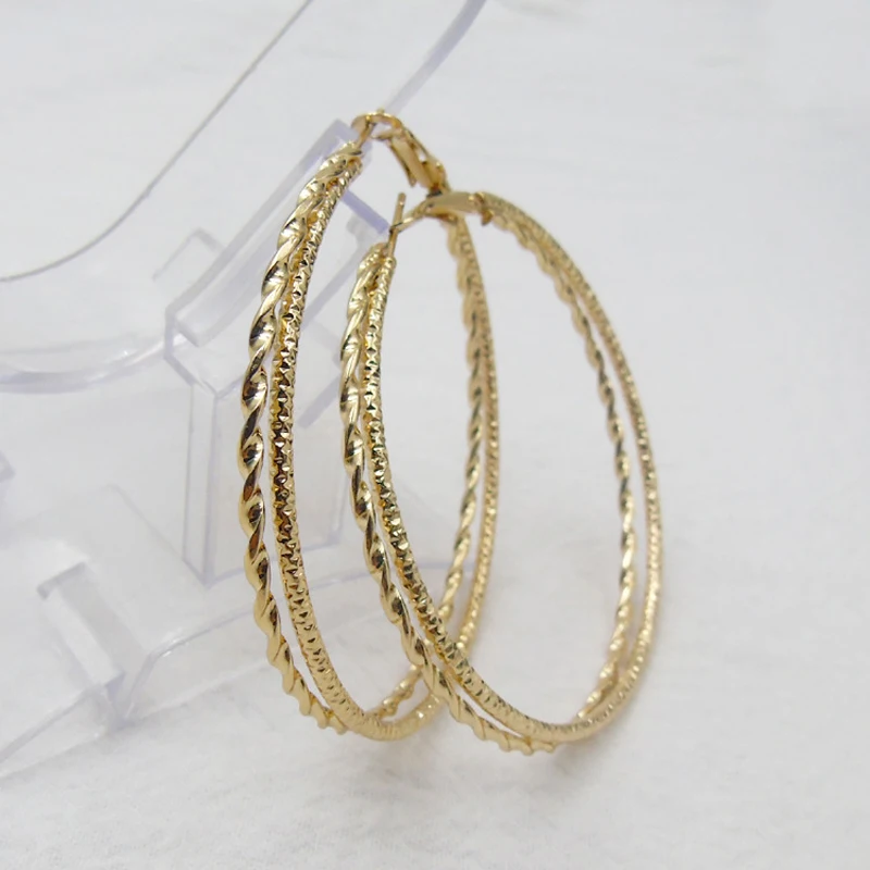 Fashion Popular Big Circle Hoop Earrings for Women Girls Geometric Rhinestone Crystal Round Earring Party Jewelry s | Украшения и