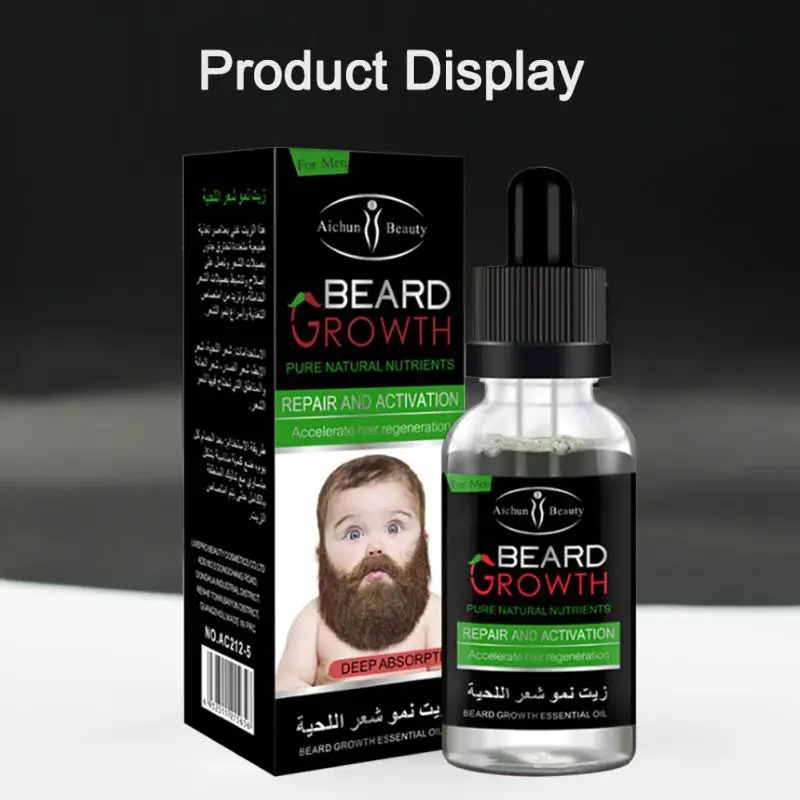 

Effextive 100% Natural Hair Growth Beard Oil Beard Hair Loss Products Leave-In Conditioner for Groomed Beard Long Lasting