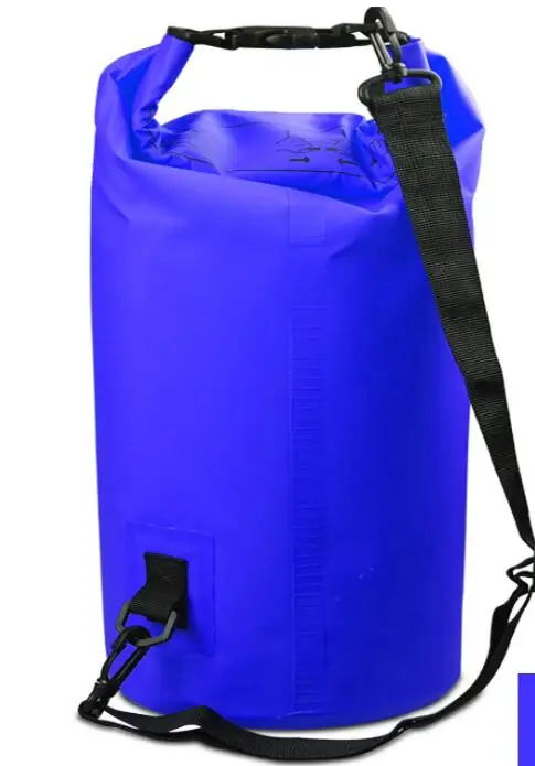 10L deep blue ПВХ Водонепроницаемый сухой мешок 5L 10L 20L 30L Открытый Дайвинг складная сумка для хранения Мужская Женская пляжная сумка для плавания рафтинг река океан рюкзак - Цвет: 10L deep blue