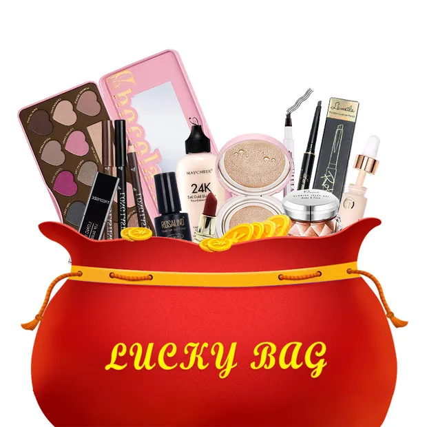Женские Подарочные наборы для макияжа Lucky Bag Makeup Cosmetics Kit тени век помада карандаш