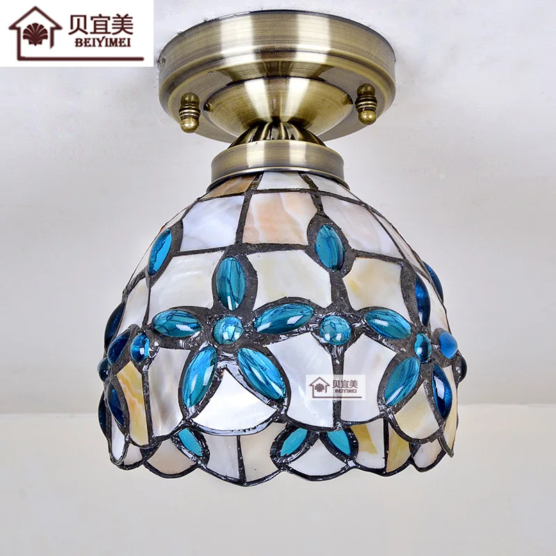 Средиземноморский LED Tiffanylampe Тиффани Русалка потолочный светильник AC 110/220 в E27