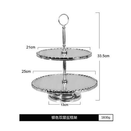 2 tiers 1pcs 1 шт.-10 шт. Серебряные вечерние украшения, железные формы для торта, украшения для свадебной вечеринки, 2 слоя, подставка для торта - Цвет: 2 tiers 1pcs