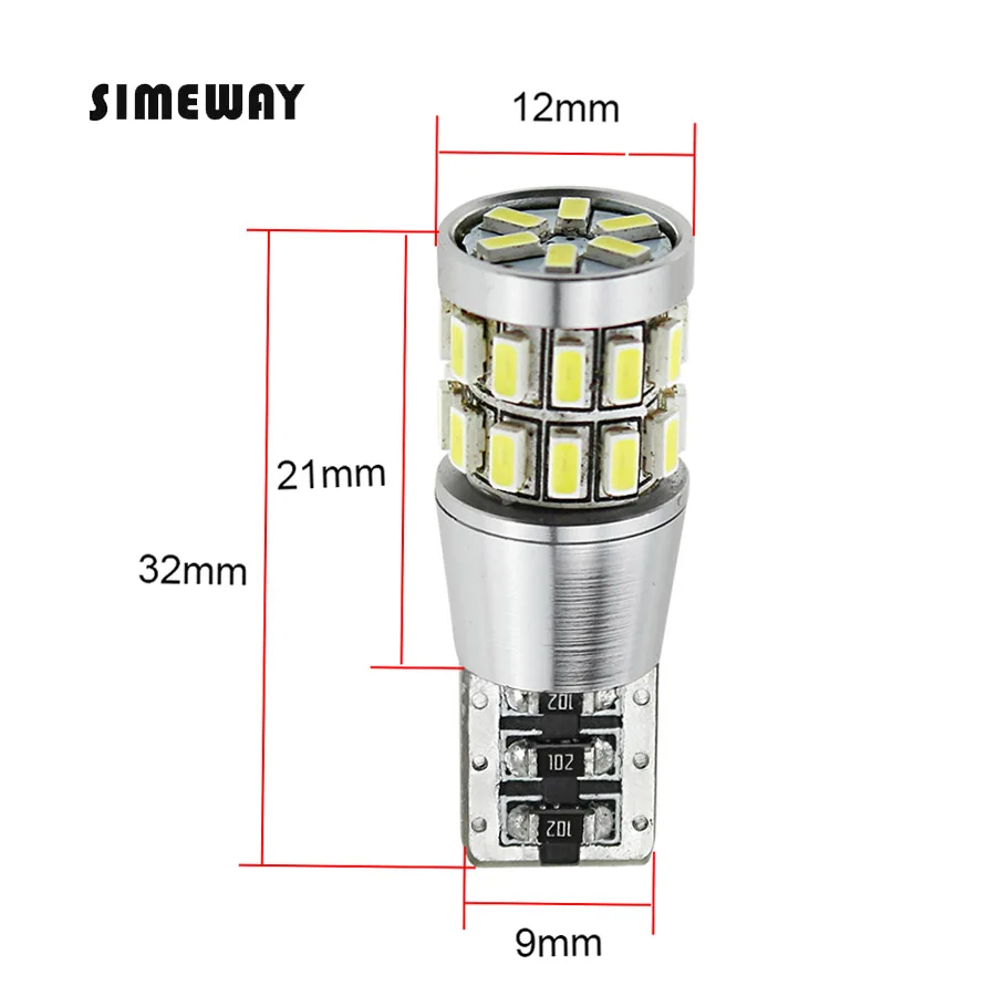 2 шт. Автомобильные светодиодные лампы Canbus T10 led 30smd W5W 5630|Сигнальная лампа| |