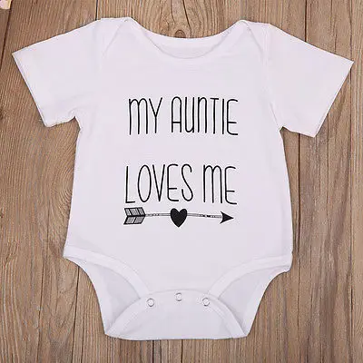 Боди с надписью My autie Love Me для маленьких мальчиков и девочек комбинезон короткими