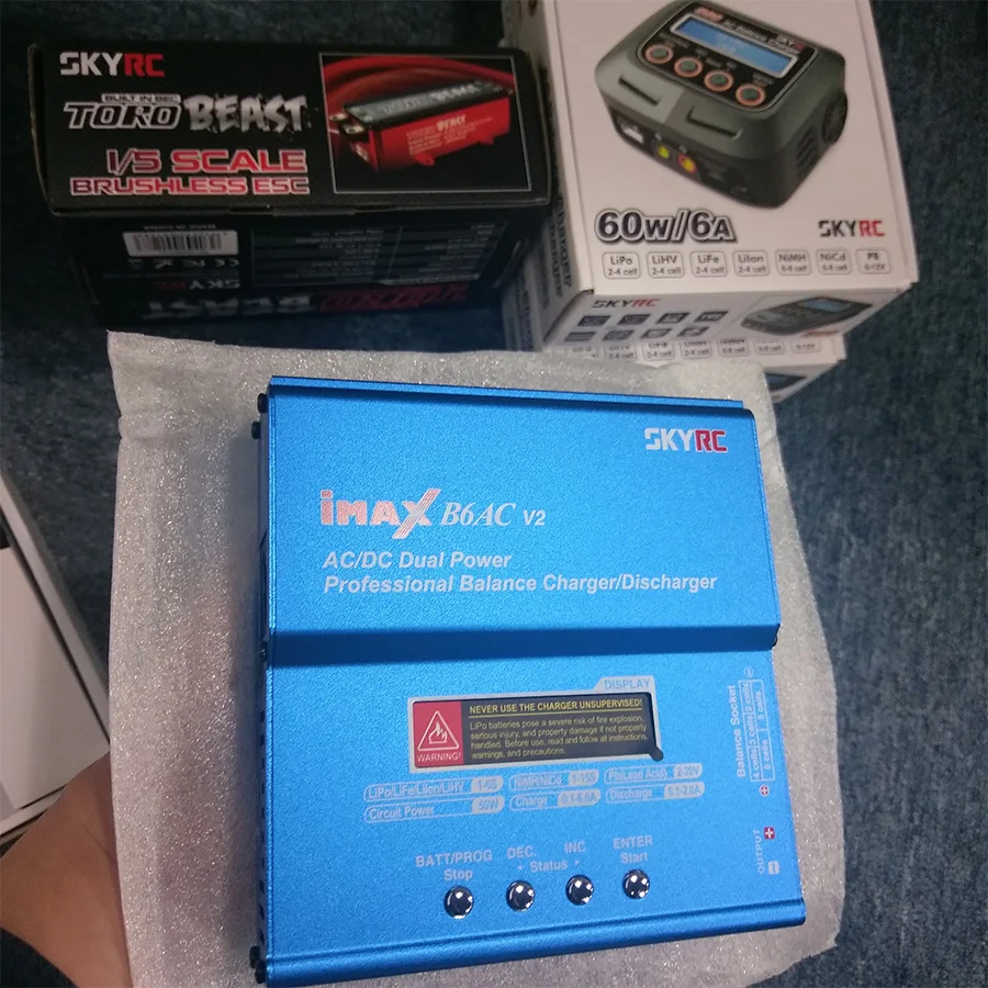 Оригинальное зарядное устройство SKYRC iMAX B6AC V2 50 Вт балансирующее для
