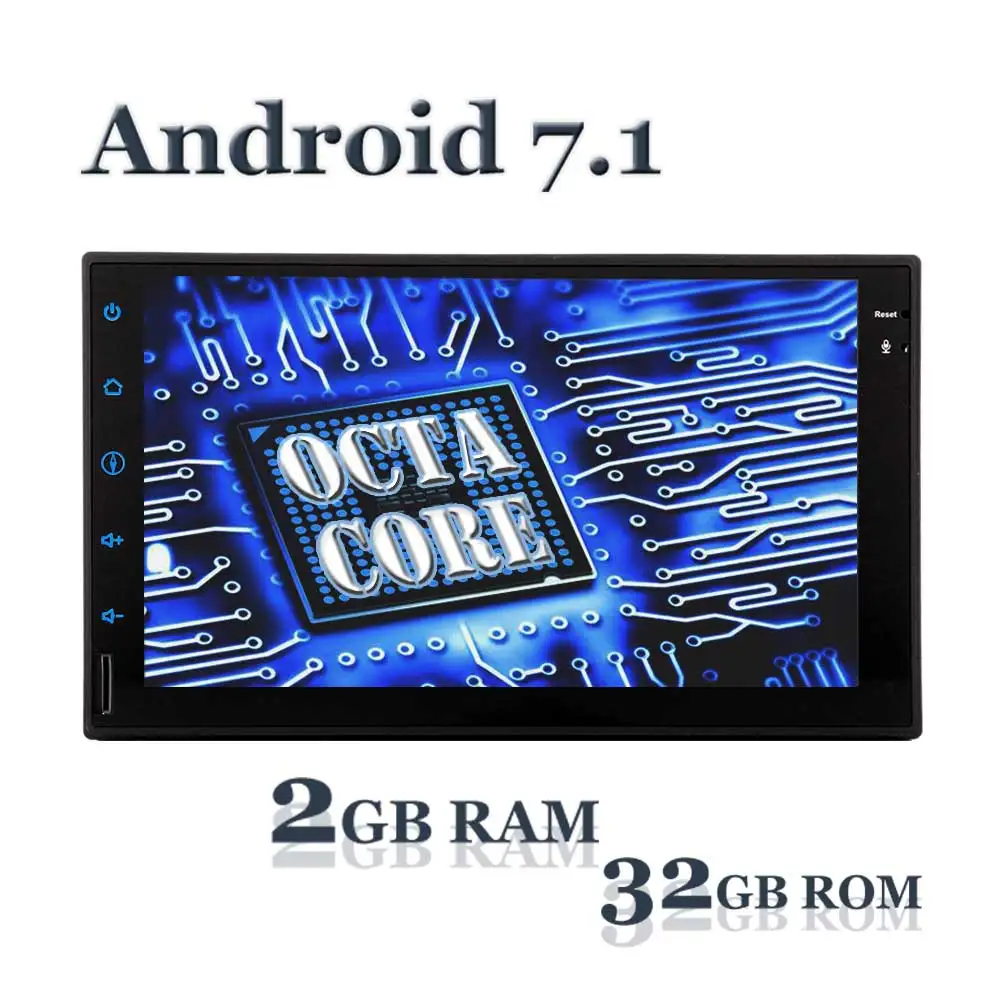 Android 7 1 2Din головное устройство HD FM/AM радио сенсорный экран GPS Bluetooth Wi Fi 4G Mirror Link без CD