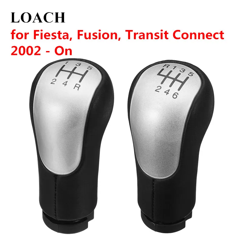 

5 6 Speed Gear Shift Knob for Ford Fiesta Fusion Transit Connect 2002-On Gearknob Ball Lever Stick POMO Pen Arm Gearshifter