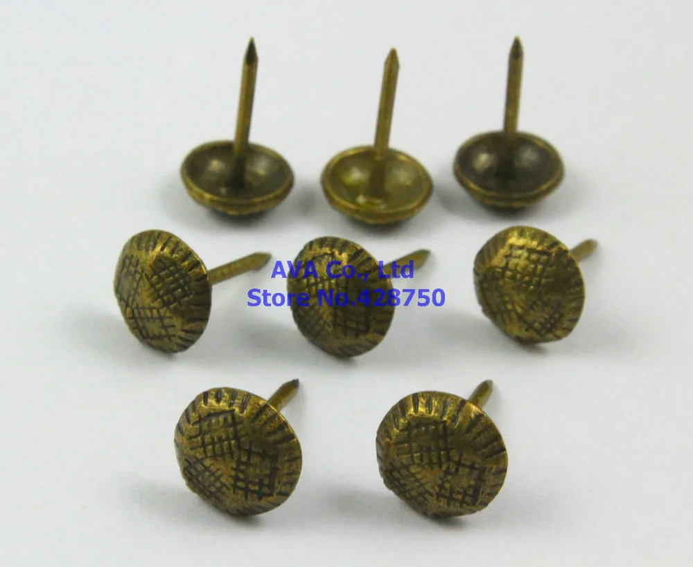 

200 Pieces 10x18mm Antique Brass Stripe Upholstery Tacks Nails