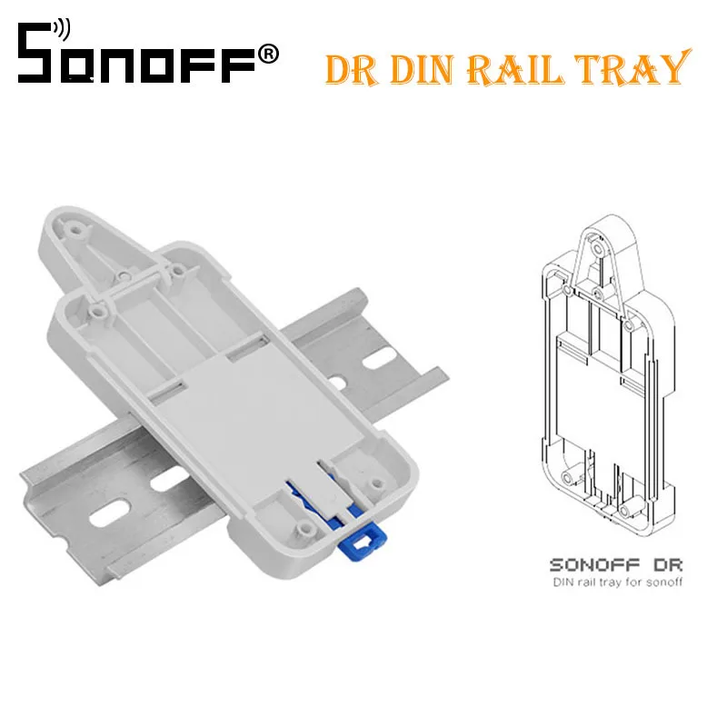 2 шт. SONOFF для Basic/RF/ Pow/ TH10/16/ Wi-Fi Smart Switch DR DIN Tray Rail чехол держатель регулируемая