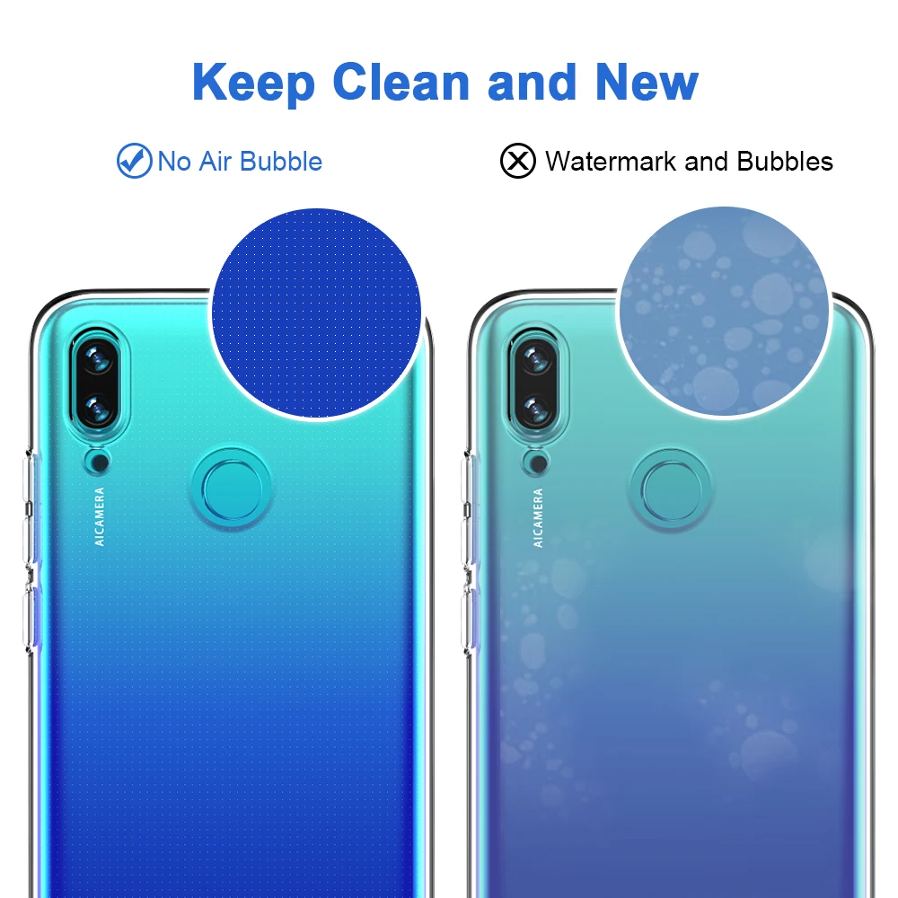 Anti Scratch Phone Case For Huawei P Smart 2019 Clear Silicone Soft Cover |