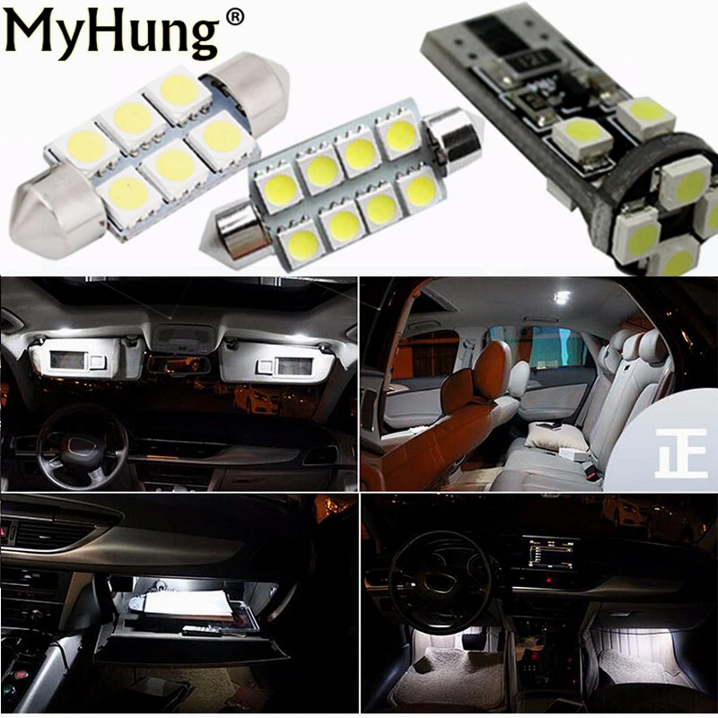 Комплект для внутреннего освещения с белым светодиодом Canbus Audi A4 S4 B6 B7 Avant 2002 2008 13