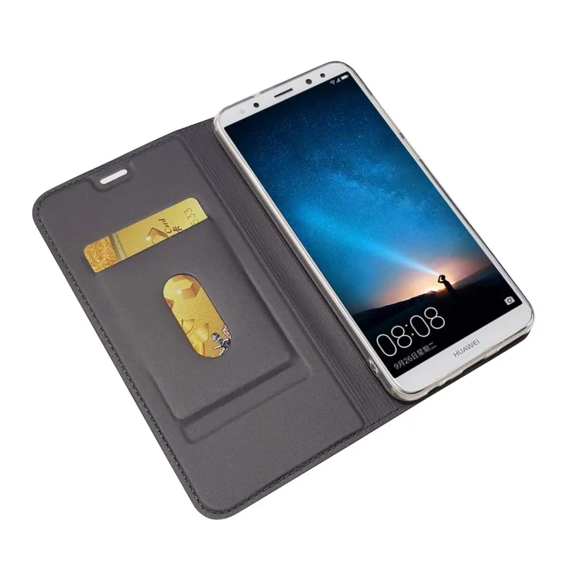 Для Huawei Mate 10 Lite/Nova 2i кожаный чехол с магнитной подставкой тонкий защитный книжка