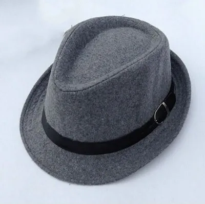 Бесплатная доставка детская джазовая шляпа фетровая с пряжкой модная для