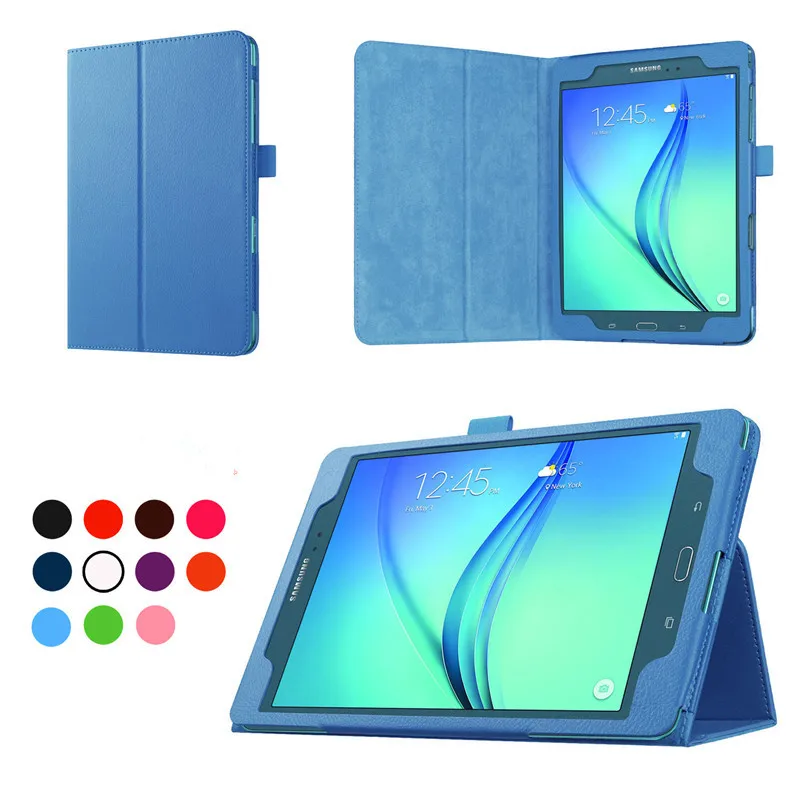 Роскошный из искусственной кожи Подставка литчи чехол для samsung Galaxy Tab A 9 7 T550 T555