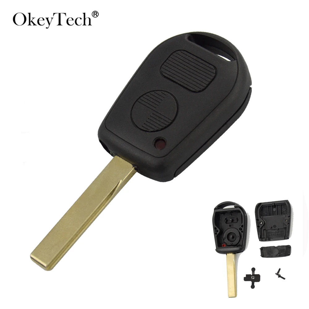 OkeyTech Замена 2 Buttton дистанционный ключ для автомобиля в виде ракушки BMW E31 E32 E34 E36 E38