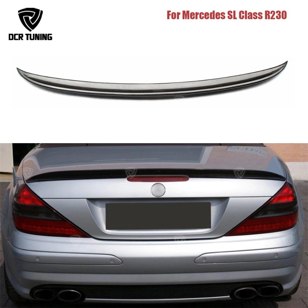 Углеродное волокно задний багажник спойлер для Mercedes класс SL R230 AMG углеродного