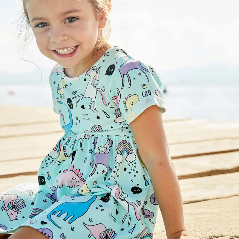 R&ampZ children's dress 2019 summer new European and American style girls cartoon princess cotton | Детская одежда и обувь