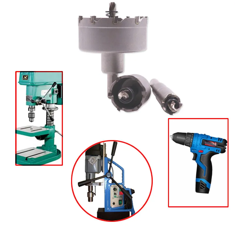 

TCT Carbide Alloy Material HSS Drills Bit Hole Saw Set for Stainless Steel Cast Iron Panel Metal Alloy cutting tools 16-120mm