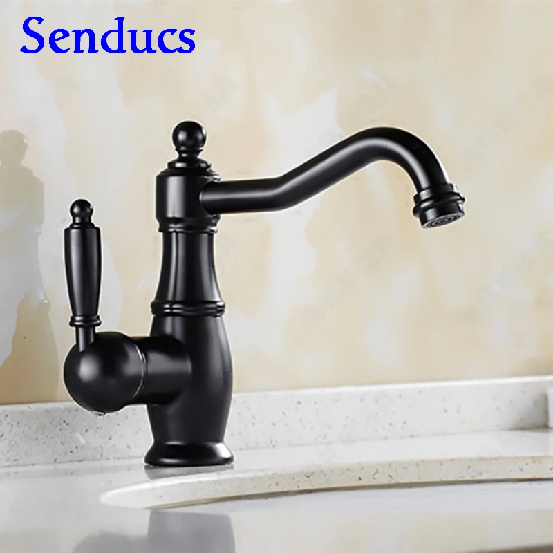 

Free shipping Newly design black basin faucet with solid brass bathroom basin sink faucet of ceramic valve basin faucets