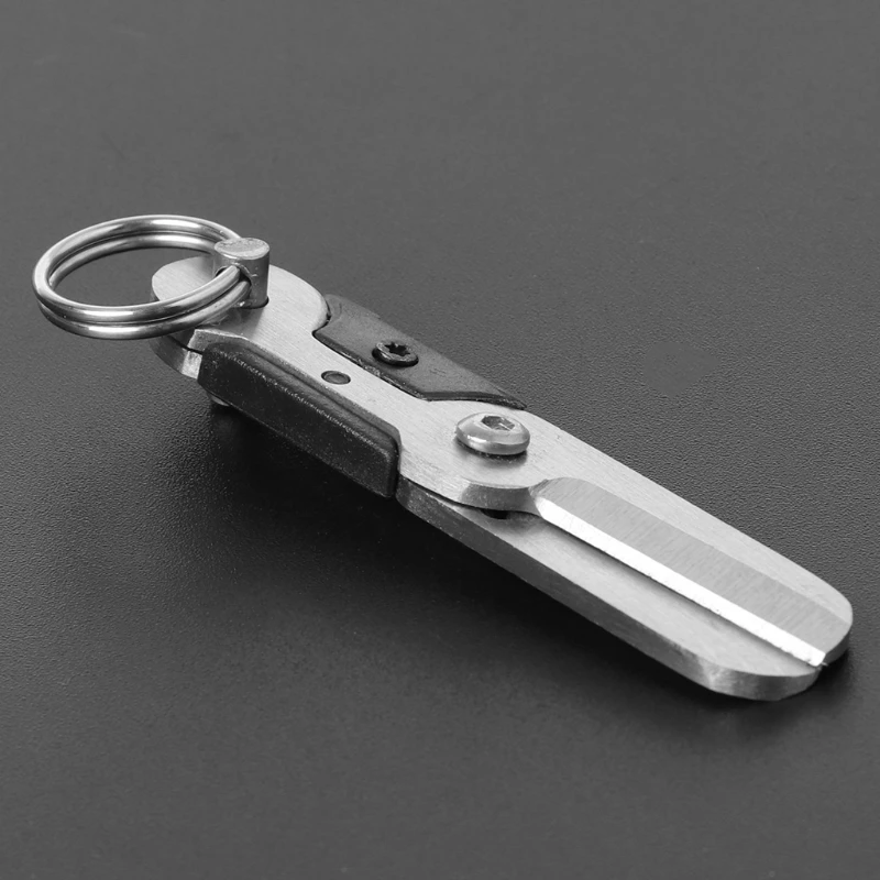 OOTDTY Открытый выживания EDC Мини Пружинные ножницы карманный инструмент брелок из нержавеющей стали