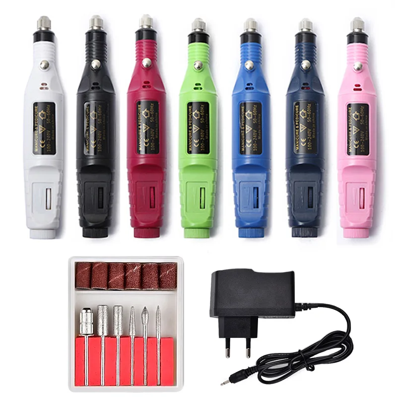 

1Set Professional Electric Nail Drill Machine Kit Manicure Machine Nail Art Pen Pedicure Nail File Nail Art Tools Kit