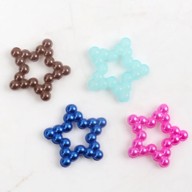 100 шт. 12 мм украшения из жемчуга Haft Star с плоским основанием кабошон для