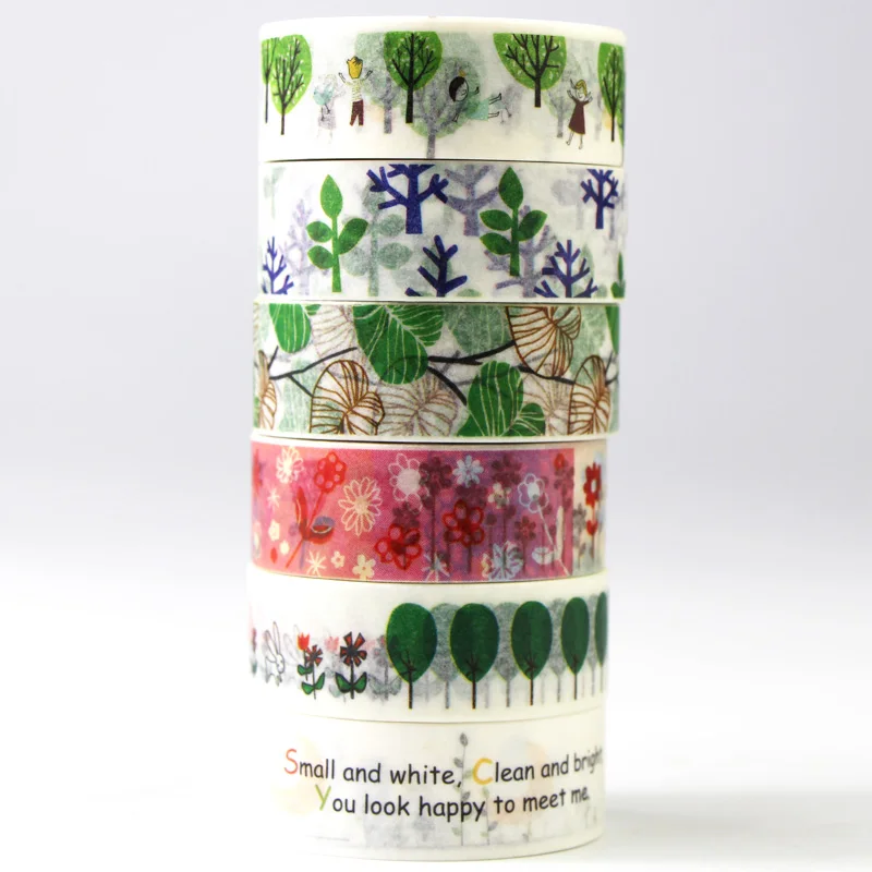 1 рулон дерева узоры дизайн декоративная лента Васи бумага маскирующая этикеток