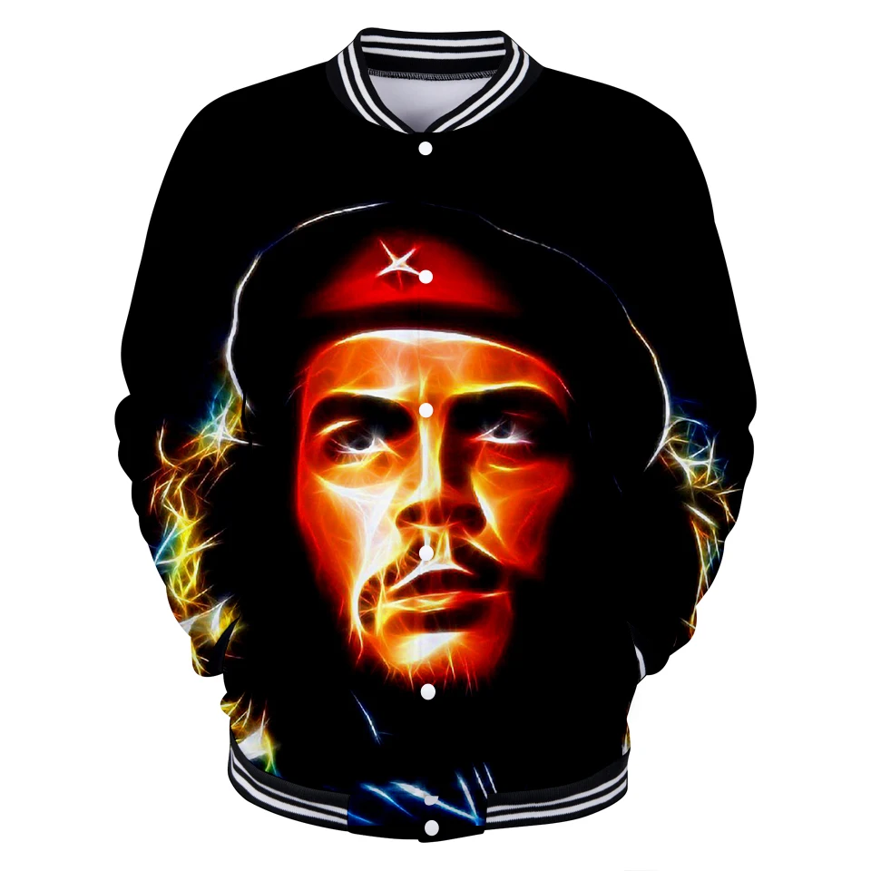Женская/мужская бейсбольная куртка Che Guevara модная повседневная с длинными