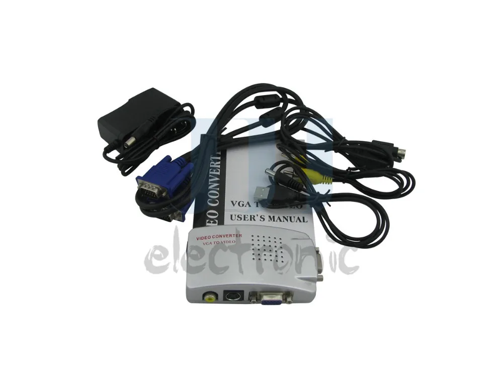 VGA to Video Conversion 1pcs High Resolution 15 Pin &amp S-video Converter |