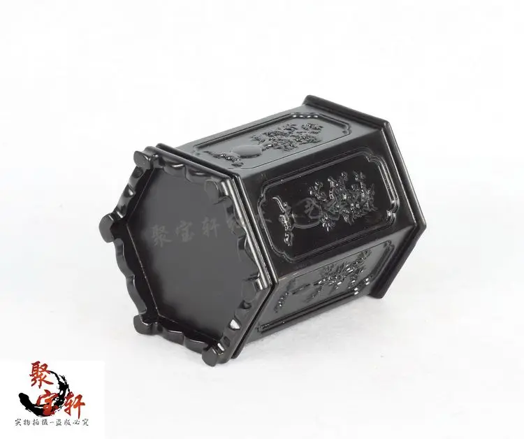

Solid wood carving household act the role ofing is tasted Redwood carved brush pot ebony wood carving handicraft