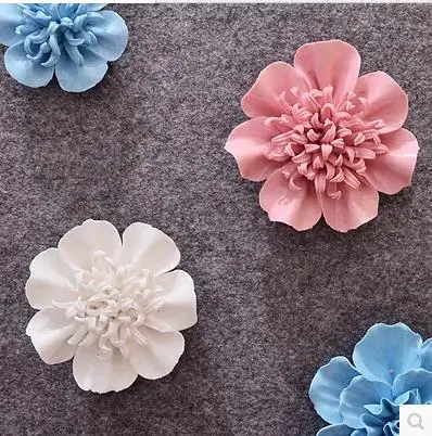 

2018 Creative ceramic rhododendron flowers, medicine chrysanthemum flowers, wall decoration crafts