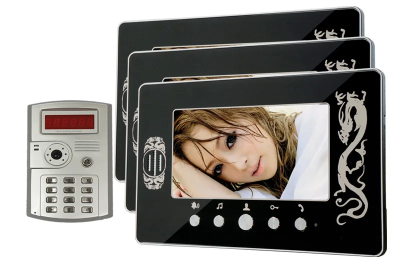 Проводной видеодомофон с ЖК экраном 7 дюймов|video door phone|wired video phonedoor phone |