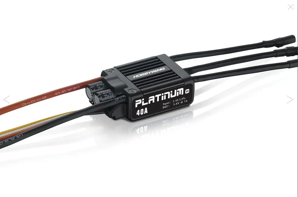 1 шт. оригинальный бесщеточный электронный контроллер скорости Hobbywing Platinum 40A V4 ESC