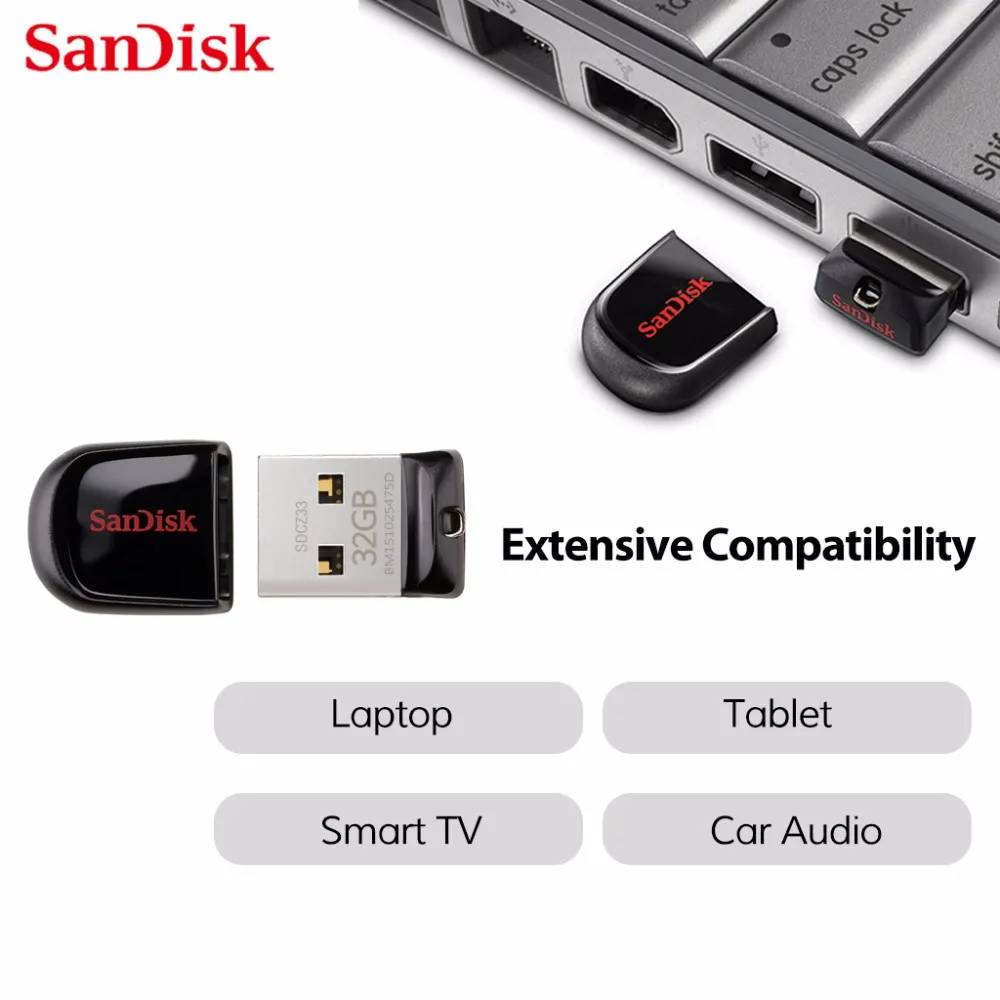 SanDisk супер мини металлический usb флэш-накопитель 64 ГБ 32 ГБ 16 ГБ флэш-накопитель портативный 128 Гб карта памяти Флешка для хранения флэш-диск
