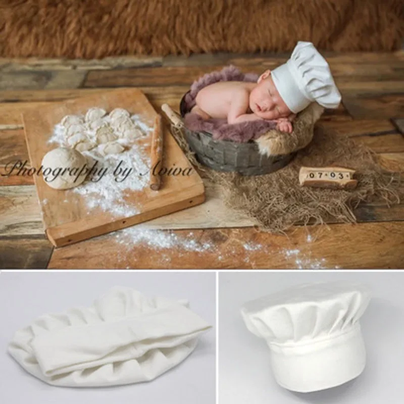 Поварские шапки для новорожденных фотография шапка повара Детская фотостудия