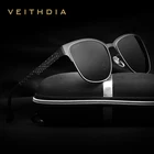 Мужские зеркальные солнцезащитные очки VEITHDIA, брендовые дизайнерские очки из нержавеющей стали с синими поляризационными стеклами, для мужчин и женщин, модель 3580, 2019