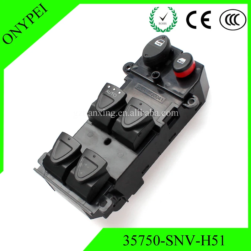 Главный переключатель стеклоподъемника 35750-SNV-H51 для 2005-2011 Honda Civic left 35750SNVH51 35750 SNV H51