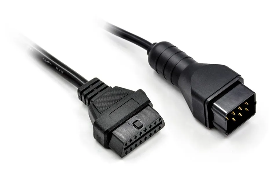Для RENAULT 12Pin до 16Pin OBD Автомобильный Диагностический адаптер конвертер кабель obd-ii 2