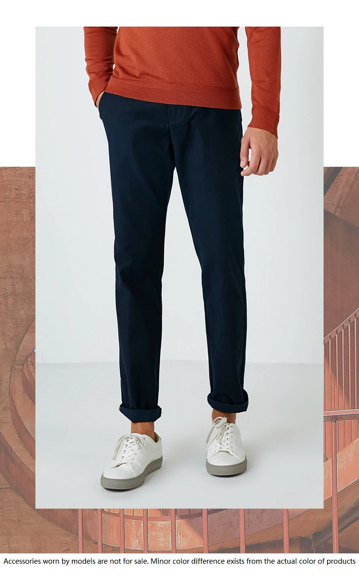 Отборные мужские хлопковые однотонные микро-эластичные деловые повседневные брюки мужские брюки S | 418414502