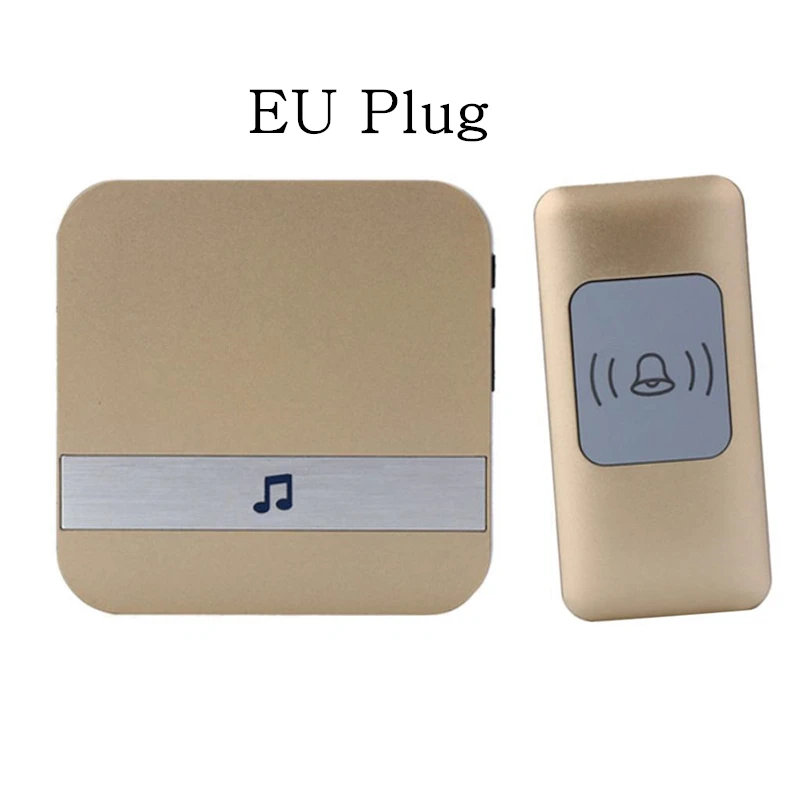 Gold EU Plug Удаленный Беспроводной дверной звонок 300 м междугородние Automatic Call колокол интеллектуальные электронные Водонепроницаемый колокольчиками умный дом аксессуары электроника для умного дома звонок беспроводной 300м - Комплект: Gold EU Plug