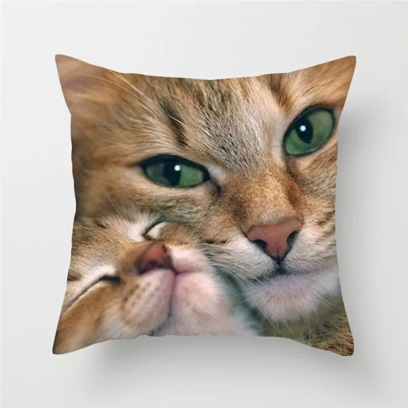 Fuwatacchi милый кот печать Чехлы для подушек серии животных Чехлы для диванов подушка для автомобильного кресла декоративный чехол для подушки - Цвет: PC05225