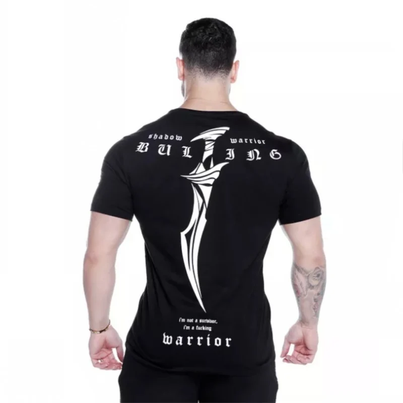 1 Новая летняя брендовая футболка The Stadium Stringer, Мужская модная футболка с короткими рукавами для бодибилдинга и фитнеса, M-XXL большого типа - Цвет: 1