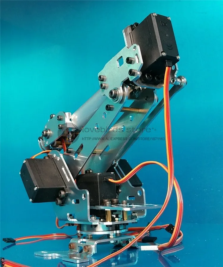 6 DOF CNC алюминиевая Роботизированная рама руки ABB промышленная модель робота 6-asix robot arm 6 servos