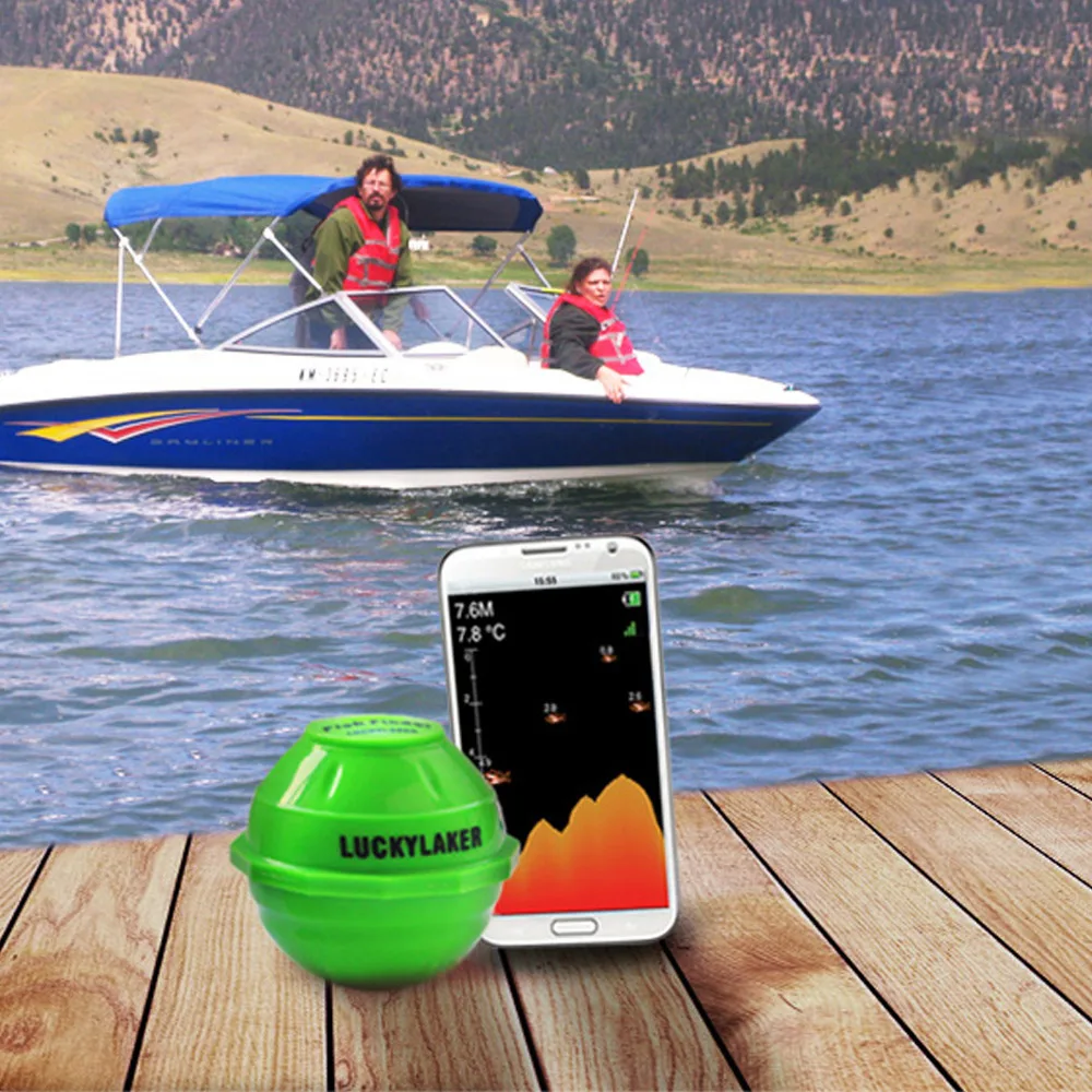 FF-916 беспроводной 50 м Wi Fi Sonar IPHONE IPAD IOS Android FishFinder 45 перезаряжаемые литиевый