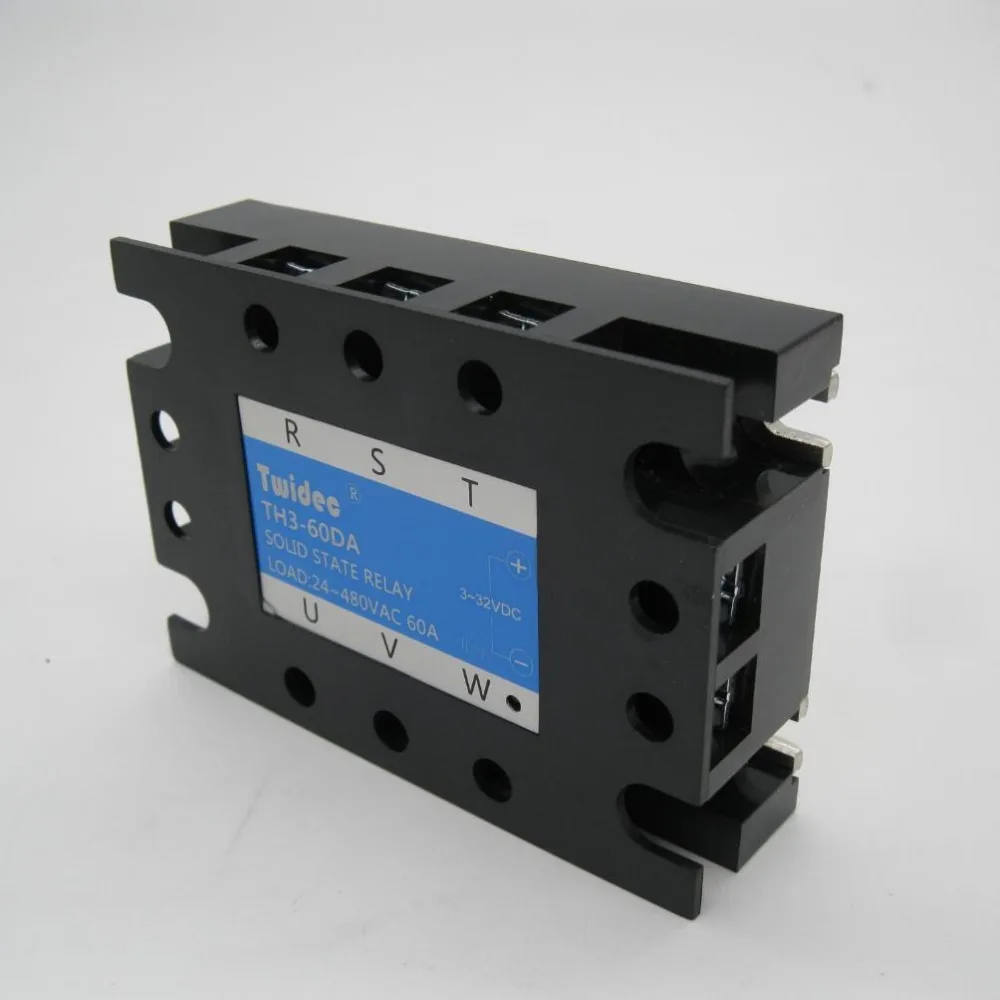 Высокое качество трехфазное твердотельное реле SSR-60DA реле 3-32VDC до 30-480 V AC SSR реле+ алюминиевый радиатор+ электрический вентилятор