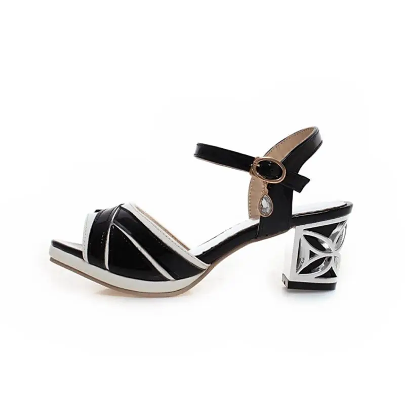 Женские сандалии гладиаторы на высоком каблуке босоножки больших размеров 34 46