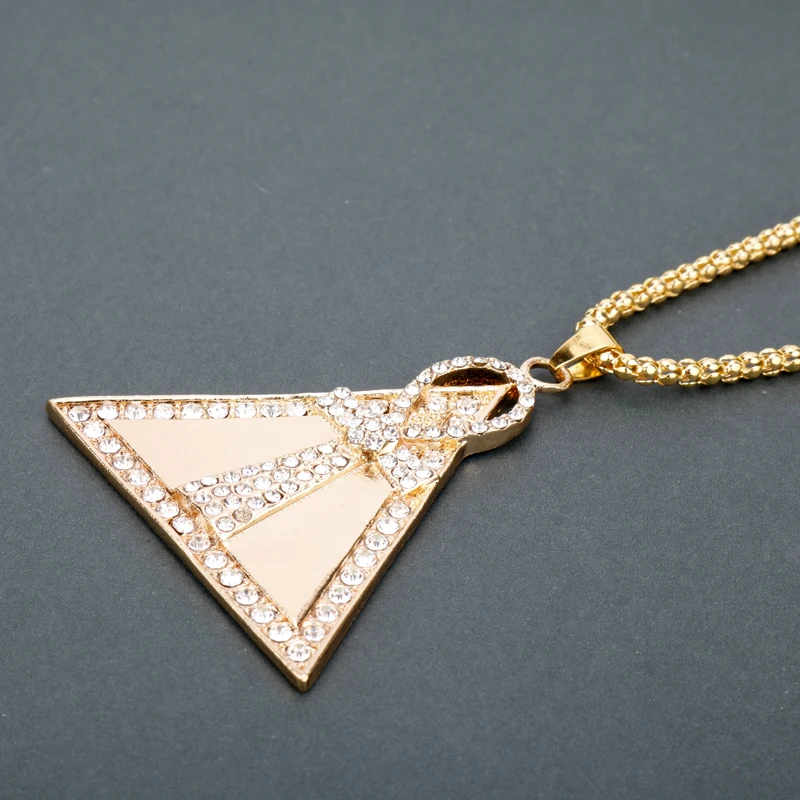 dongsheng Fashion Ancient Pyramid Ankh Egyptian Cross Pendant &amp Chain Necklace Men/Women Rhinestone Necklaces Jewelry-30 | Украшения и